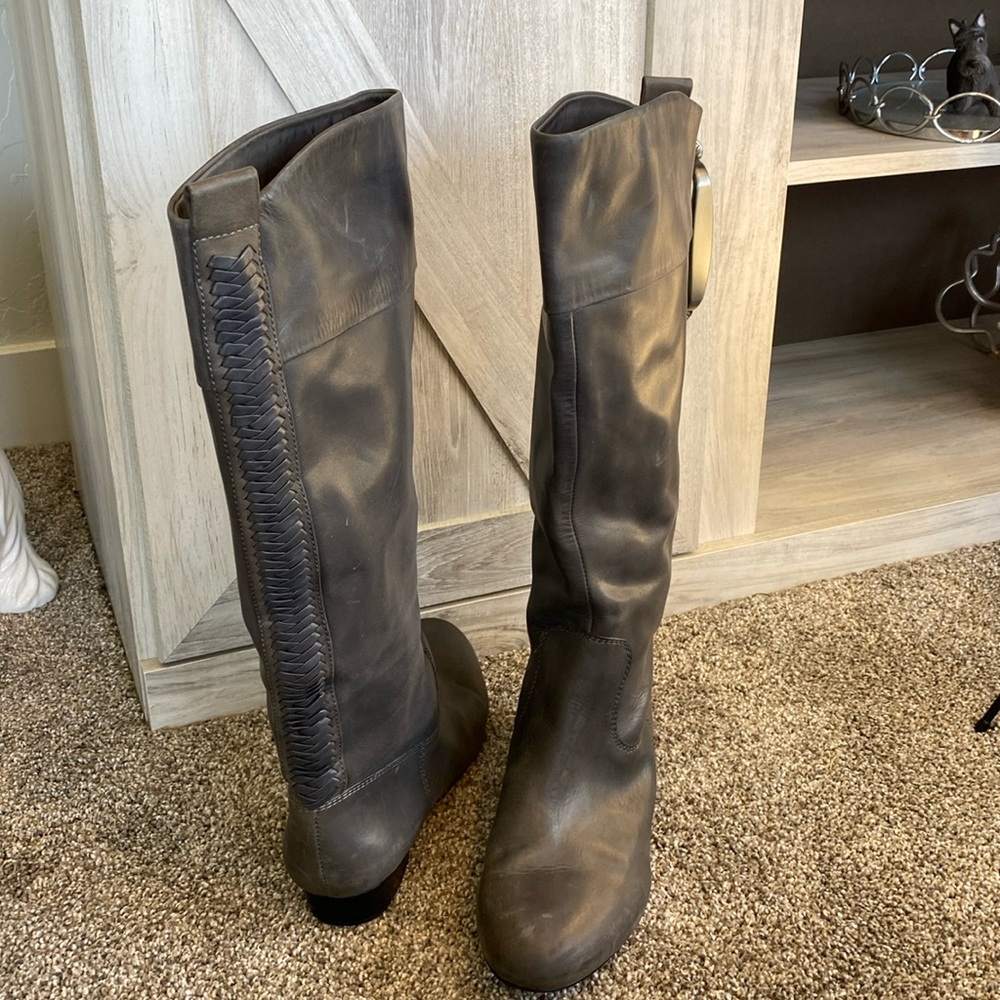 House Of Harlow 1940 'Jean‎ Grey' Braided Slouch/Knee Boots Women's 38.5